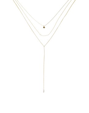 ASOS Fine Multirow Faux Pearl Rosary Necklace
