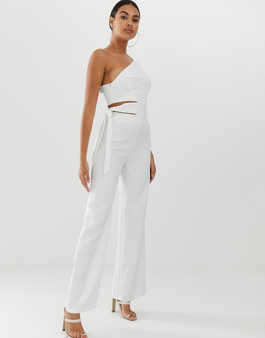 4th & Reckless jumpsuit with cut out detail and side tie