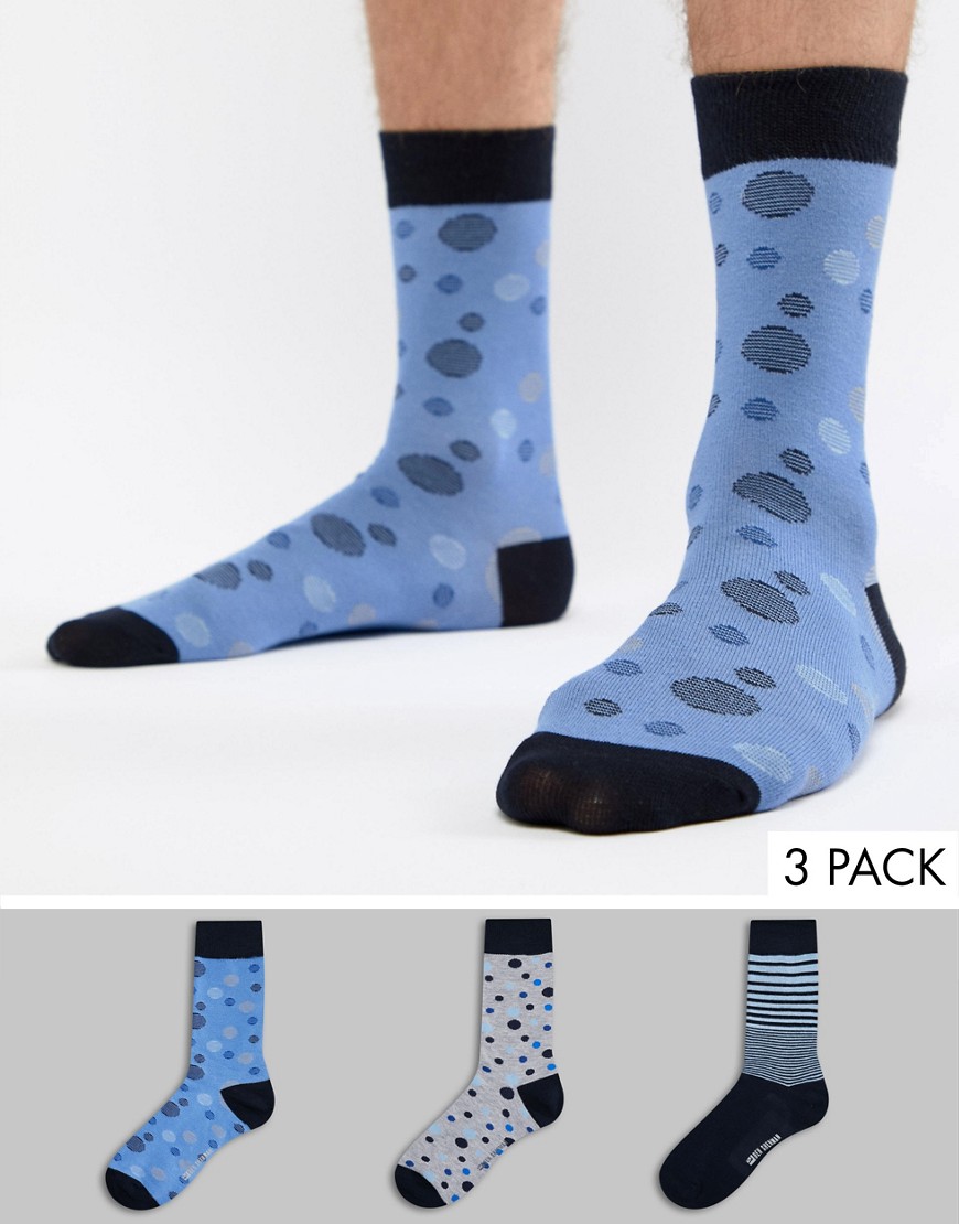 Ben Sherman 3 Pack Patterned Sock - Multi
