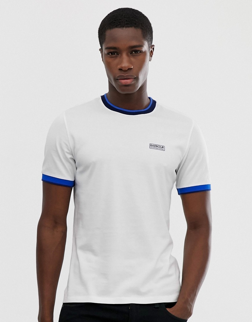 Barbour International Filter ringer t-shirt in white