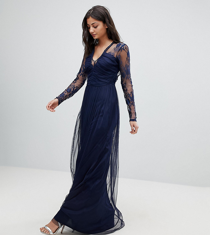 ASOS TALL Lace Maxi Dress with Long Sleeves