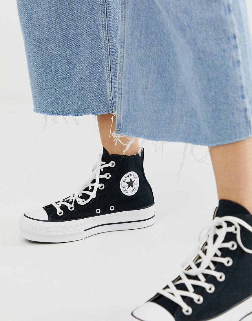 Converse Chuck Taylor All Star Hi Leather Sneakers In Black