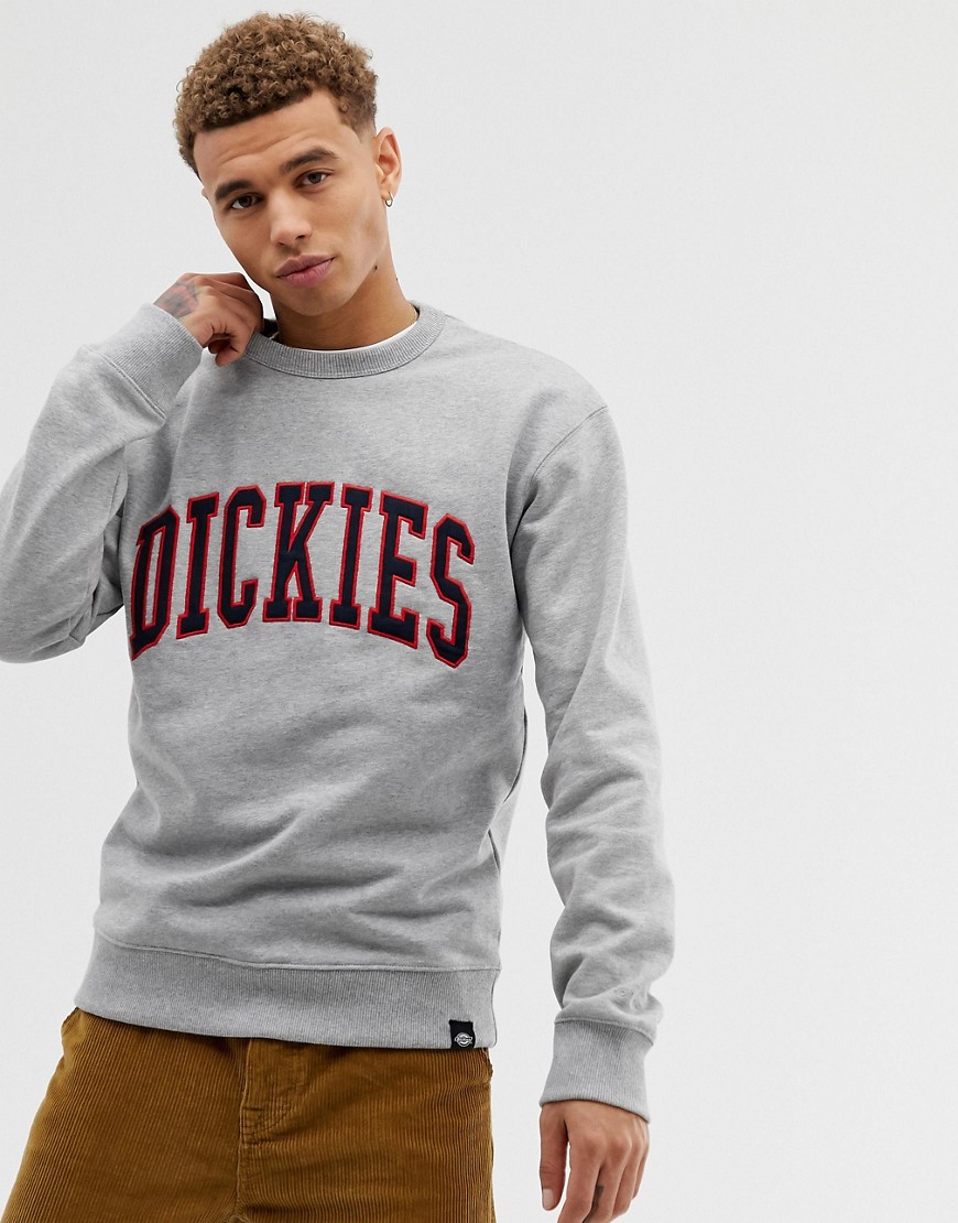 Dickies Fredricksburg sweatshirt with collegiate logo in grey