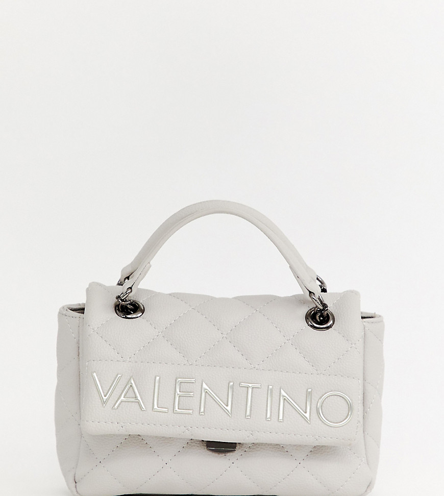 Valentino by Mario Valentino grey quilted cross body bag