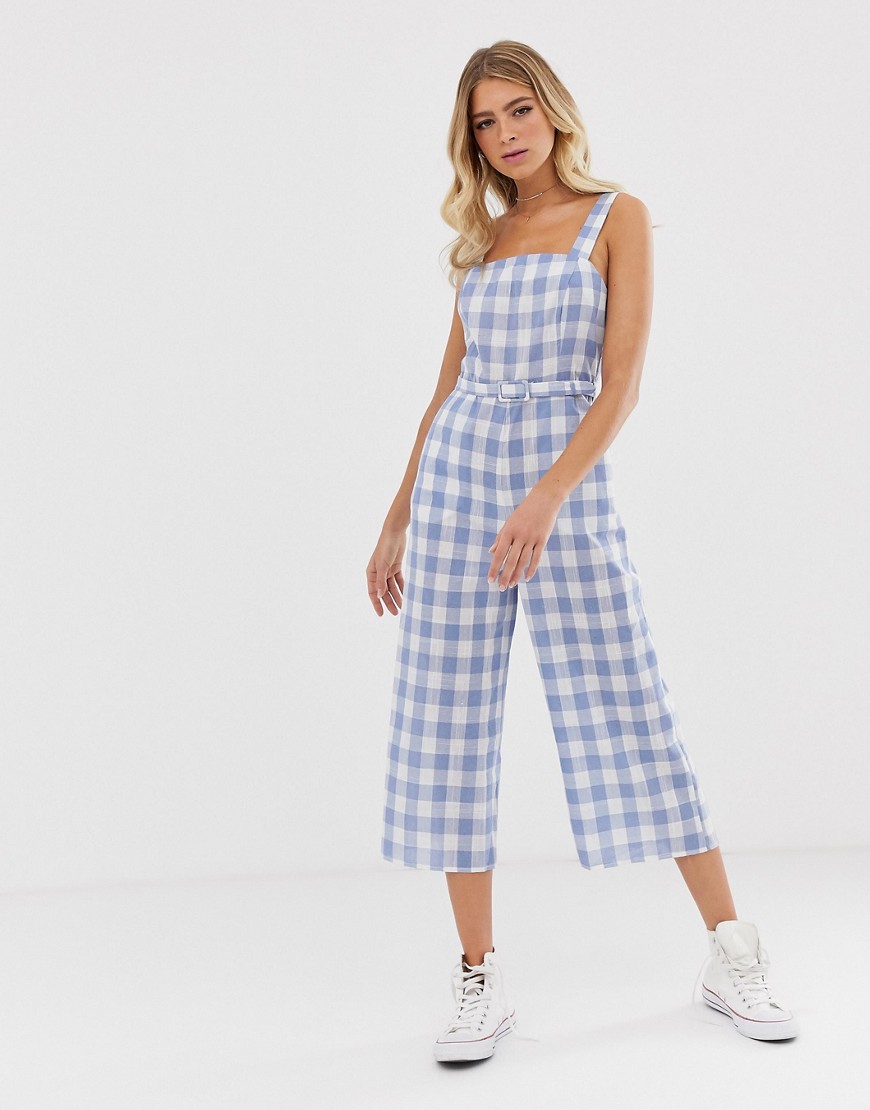 Nobody's Child cami jumpsuit in gingham