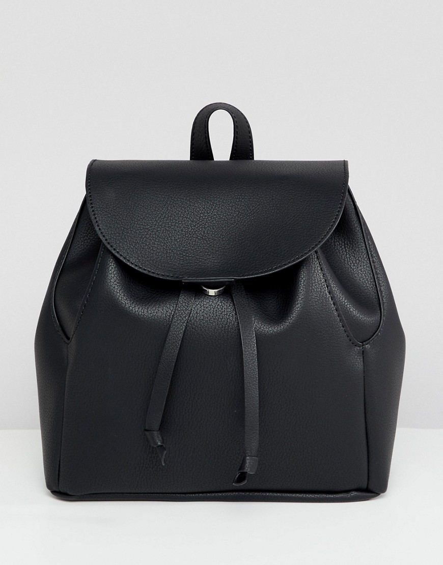 Asos Design Soft Minimal Backpack In Black