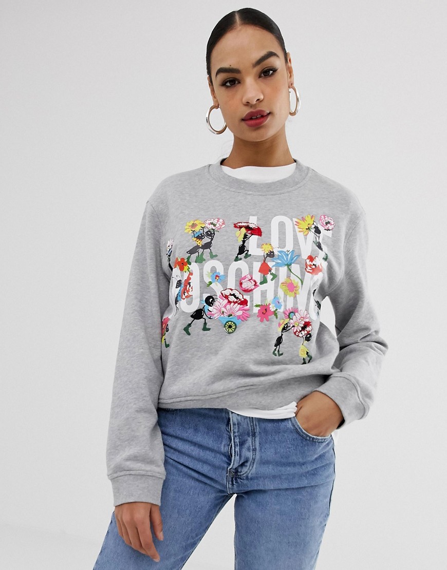 Love Moschino garden motif sweatshirt