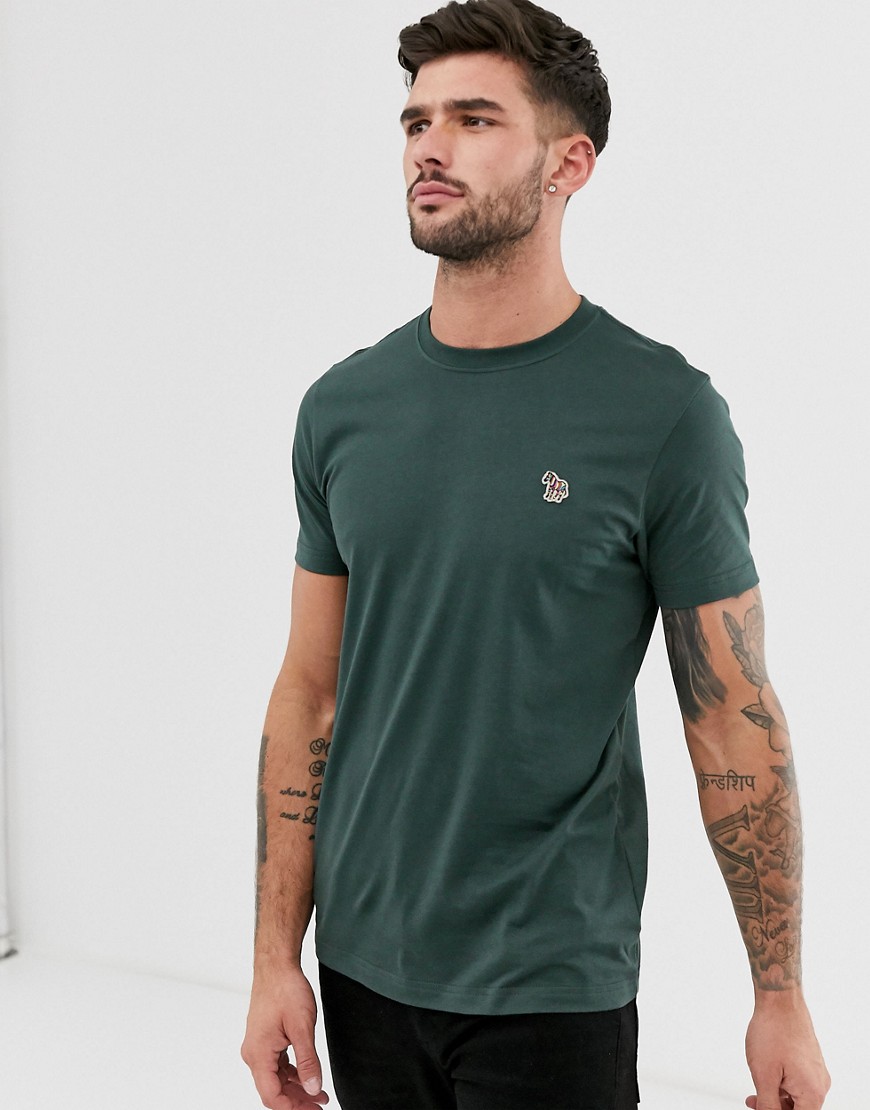 PS Paul Smith slim fit zebra logo t-shirt in dark green