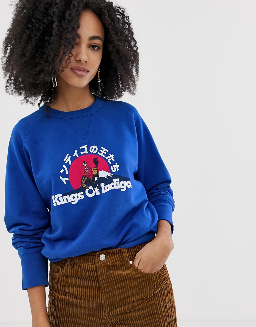 Kings Of Indigo logo sweatshirt