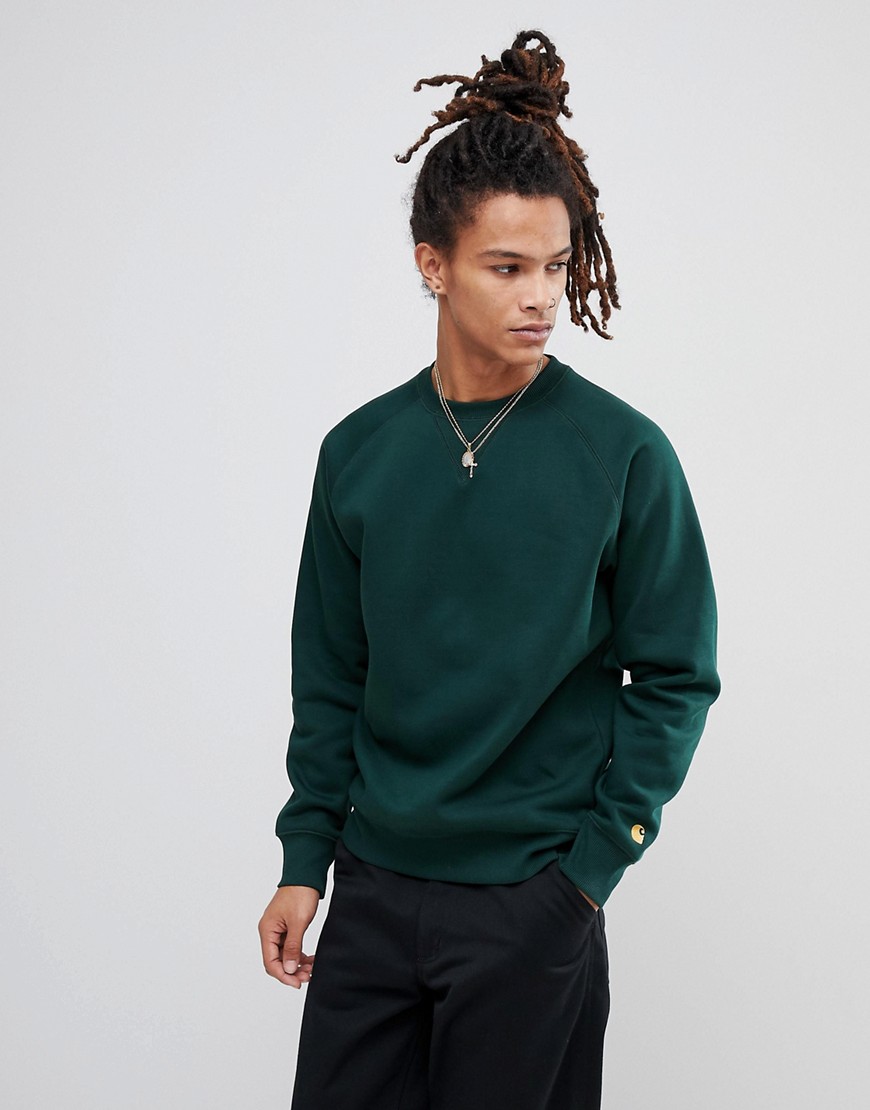Carhartt WIP Chase Sweatshirt In Green - Green