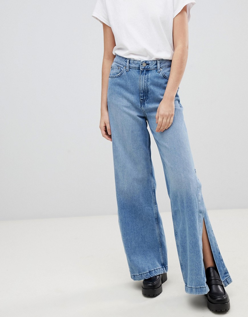 Dr Denim high rise wide leg jean with side detail