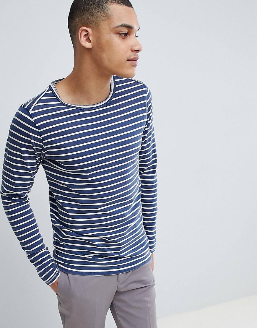 Selected Homme Long Sleeve Top With Stripe