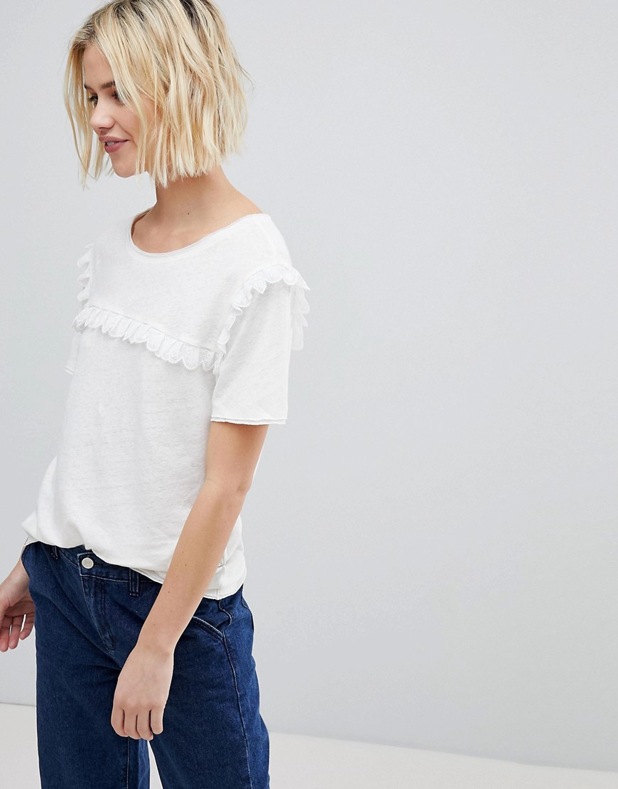 Suncoo T-Shirt with Ruffle Front