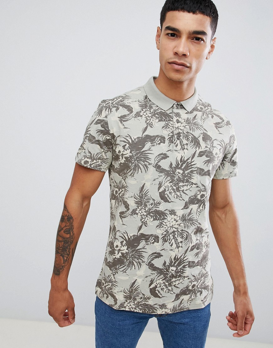 Pier One Polo Shirt In Floral Print
