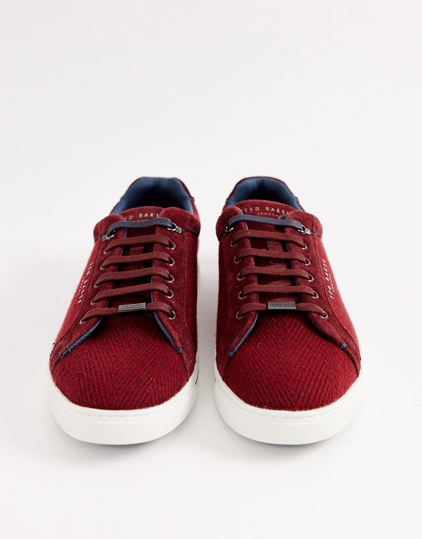 Ted Baker Werill trainers in burgundy
