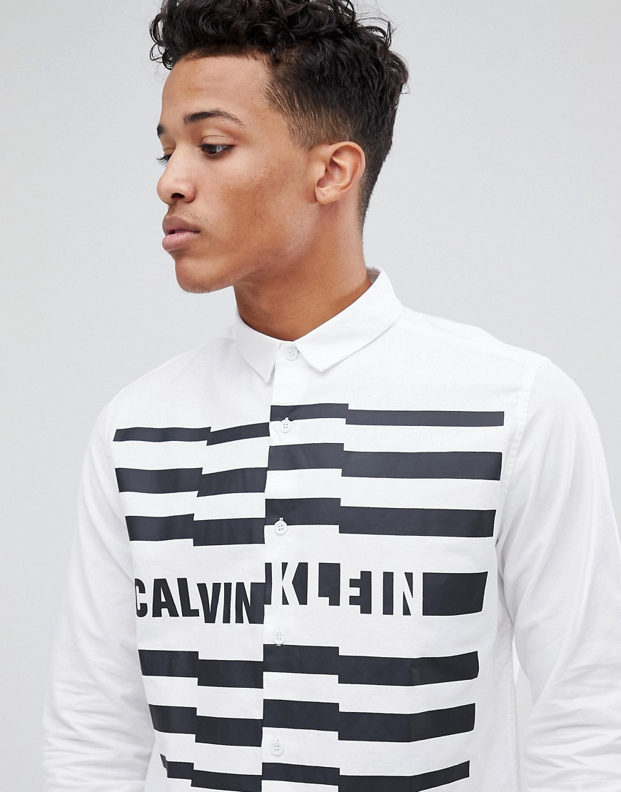 Рубашка с логотипом Calvin Klein - Белый 