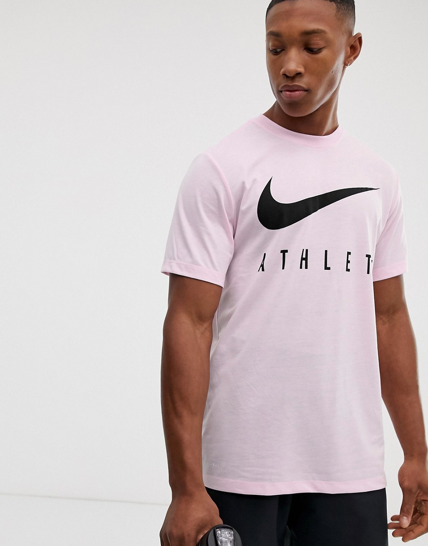 Nike Training dry althlete t-shirt in pink