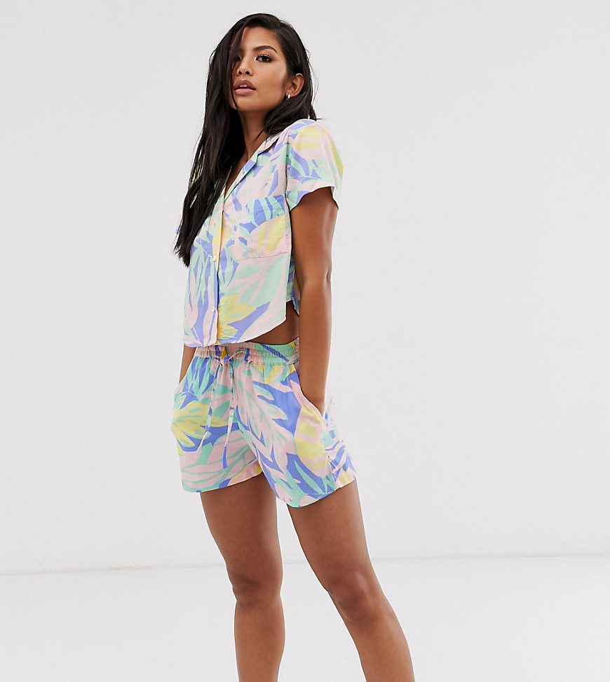 Sole East by Onia Exclusive Aleen beach shorts in palm print