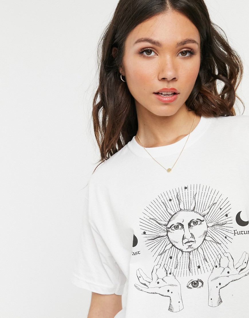 Daisy Street relaxed t-shirt with solstice print
