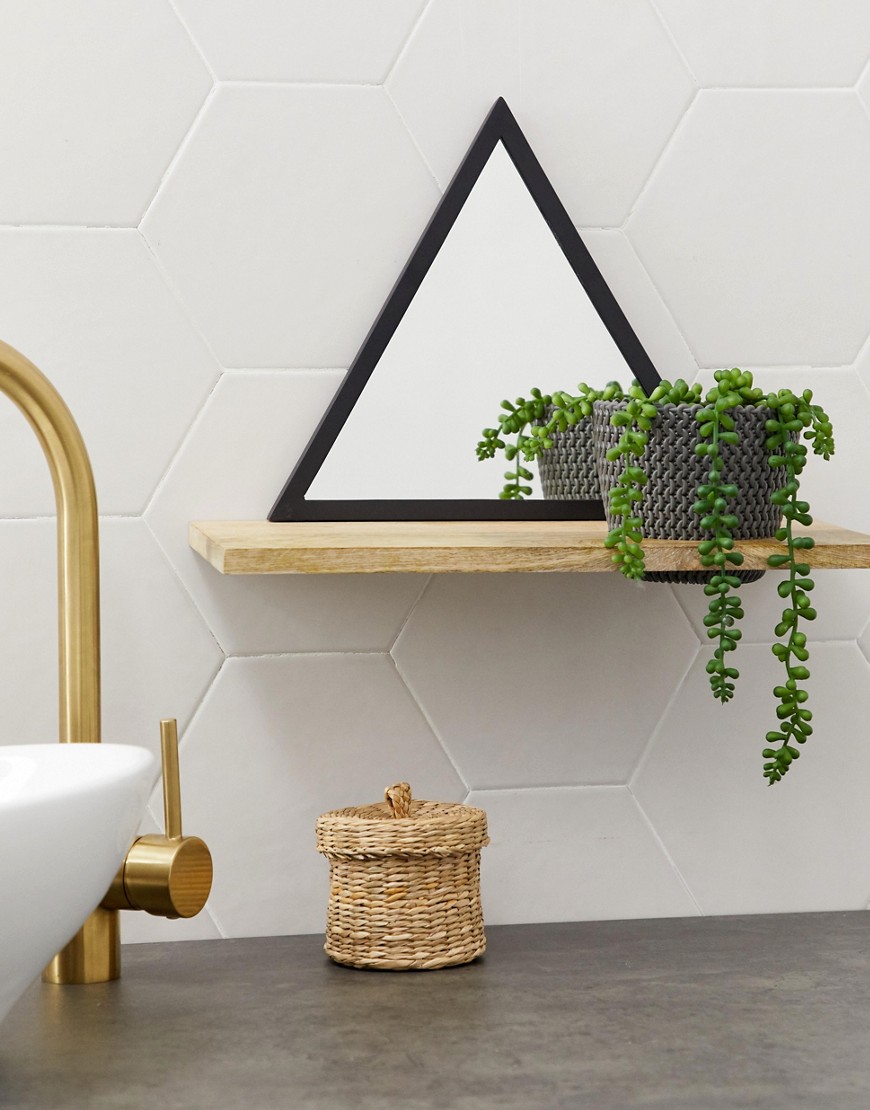 ASOS SUPPLY triangle mirror with shelf