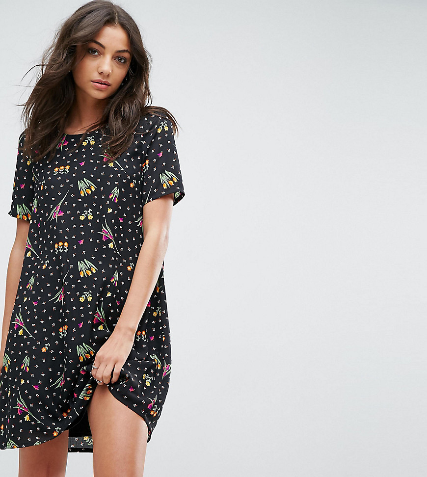 Glamorous Tall Shift Dress In Sparse Floral