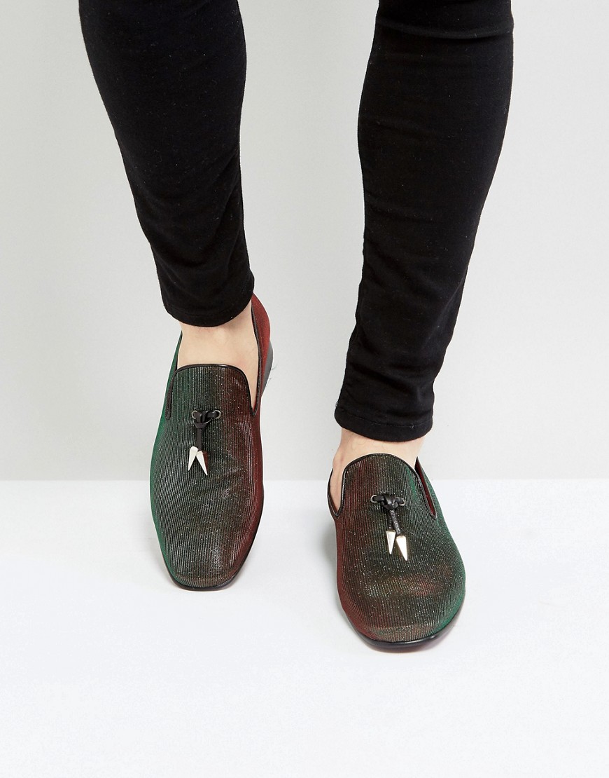 Jeffery West Jung Iridescent Loafers In Green - Green