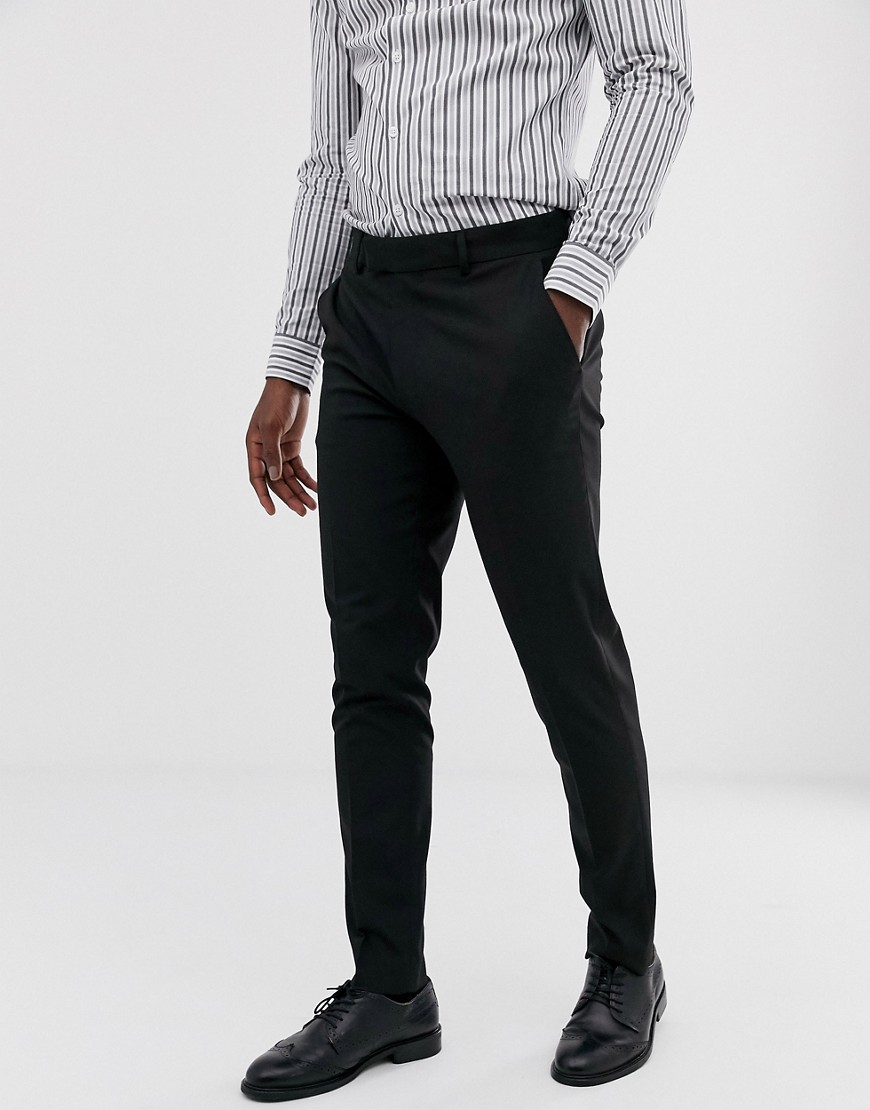 ASOS DESIGN skinny suit trousers in black