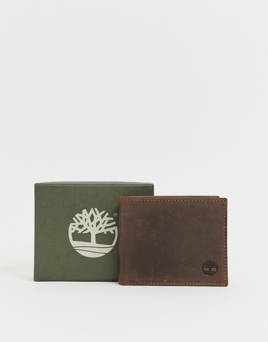 Timberland grafton notch wallet with coin purse in dark brown
