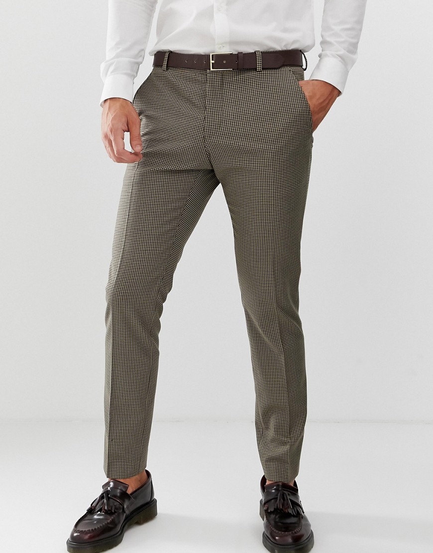 Selected Homme slim fit dog tooth suit trouser