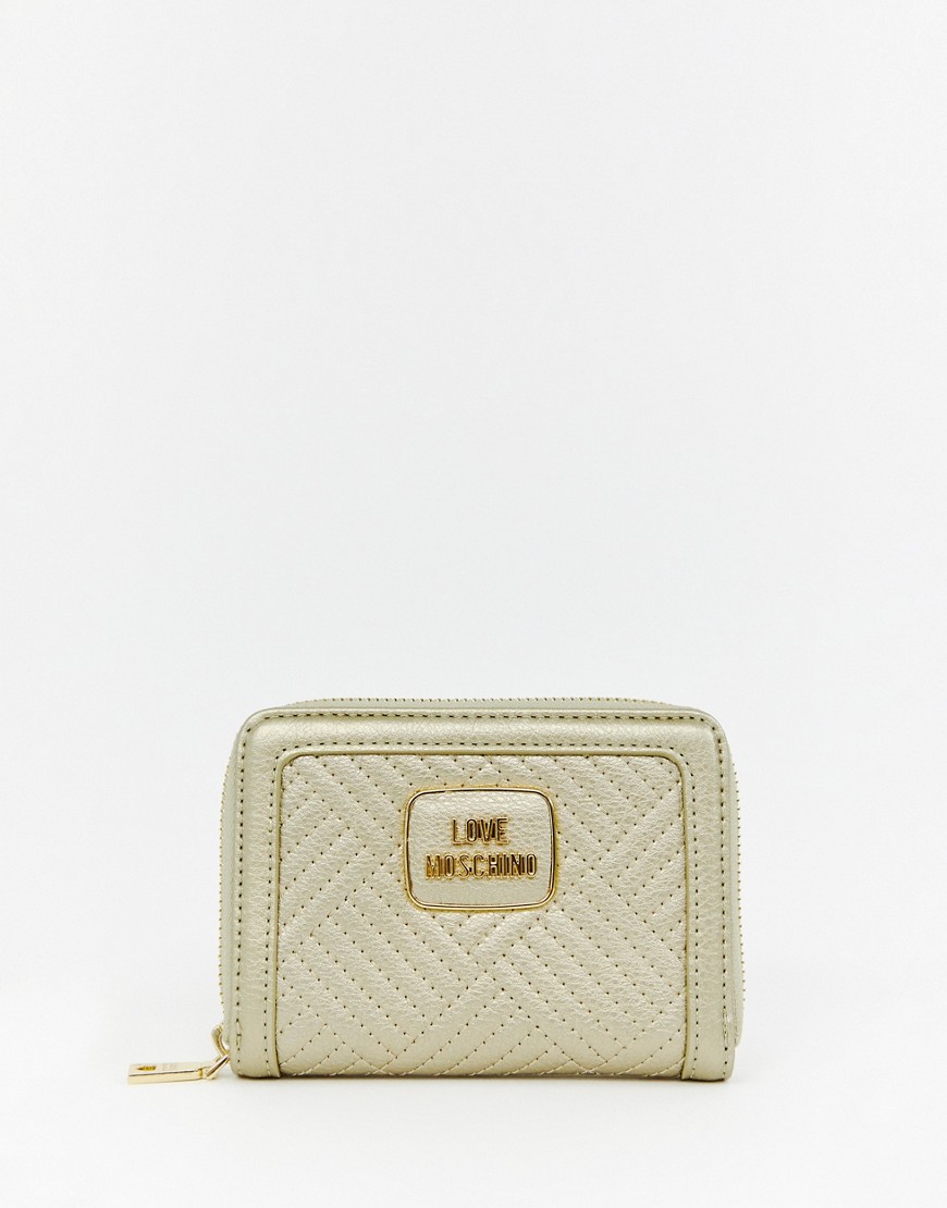 Love Moschino mini zip around purse