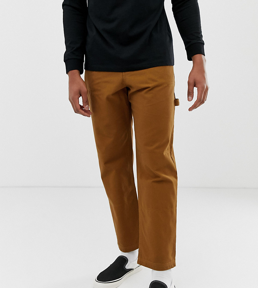 Crooked Tongues tapered carpenter trouser in tobacco