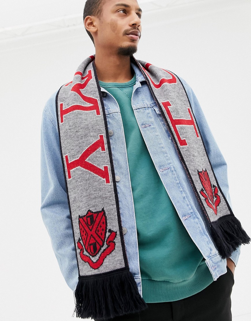 Tommy Jeans football scarf in grey