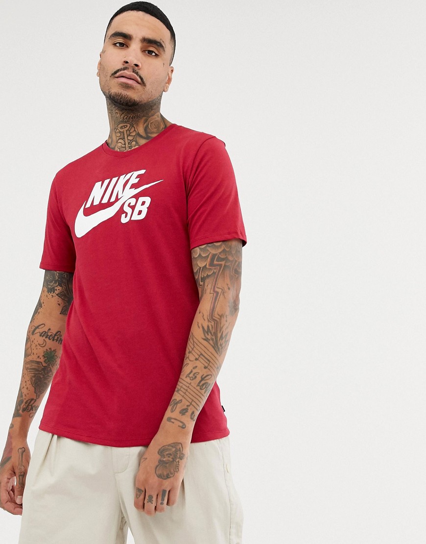 Nike SB Logo T-Shirt In Red 821946-618