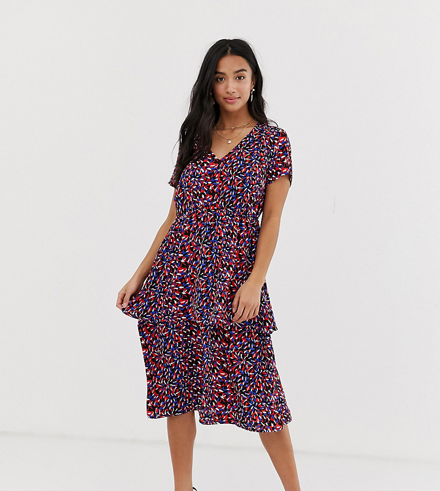 Y.A.S Petite Casia layered printed maxi dress