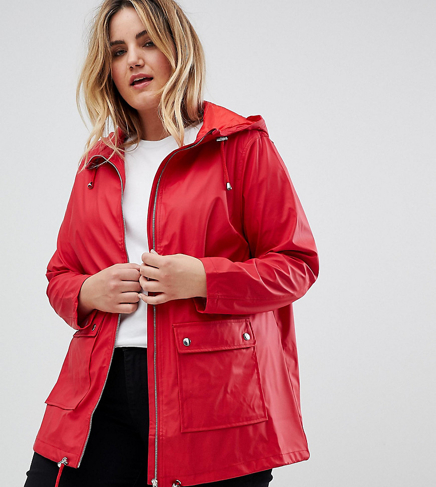 New Look plus matte anorak jacket - Bright red