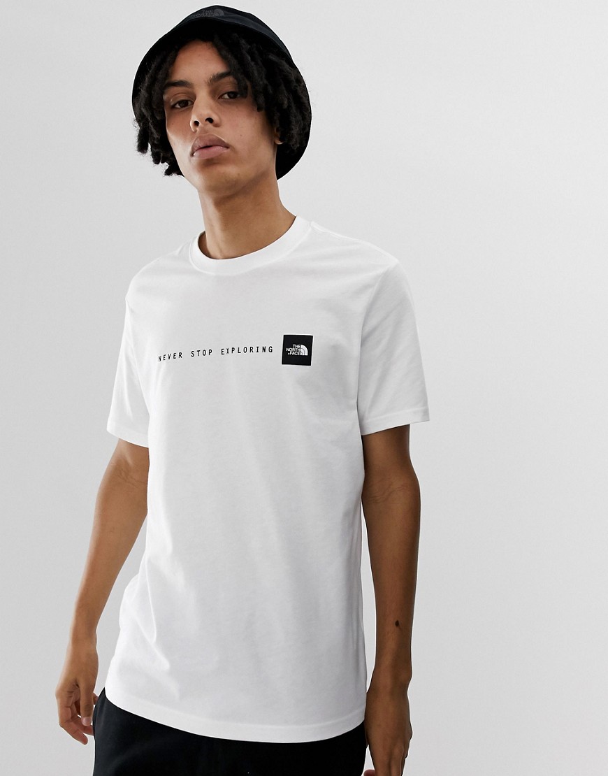 The North Face Never Stop Exploring t-shirt in white