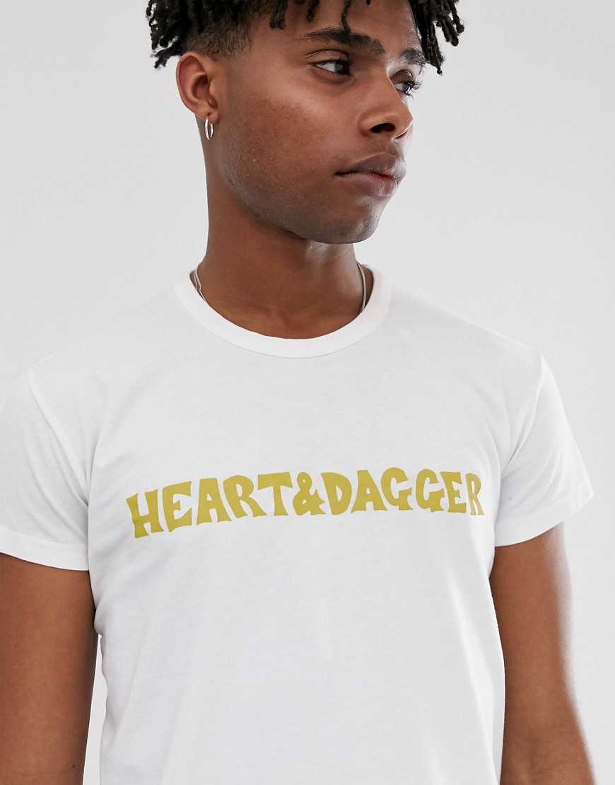Heart & Dagger slim fit t-shirt with branding