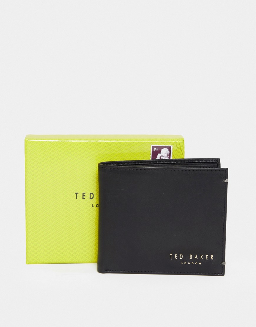 Ted Baker Harvys leather billfold coin wallet in black
