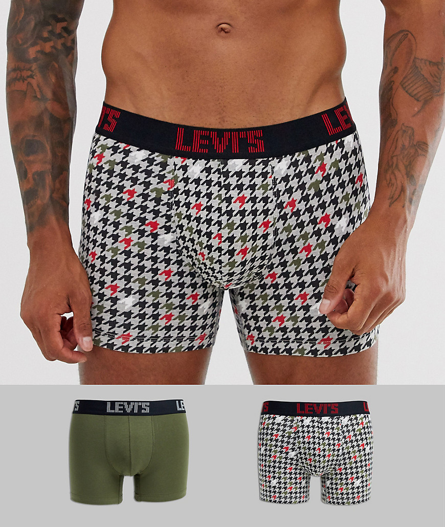 Levi's 2 pack houndstooth print trunks