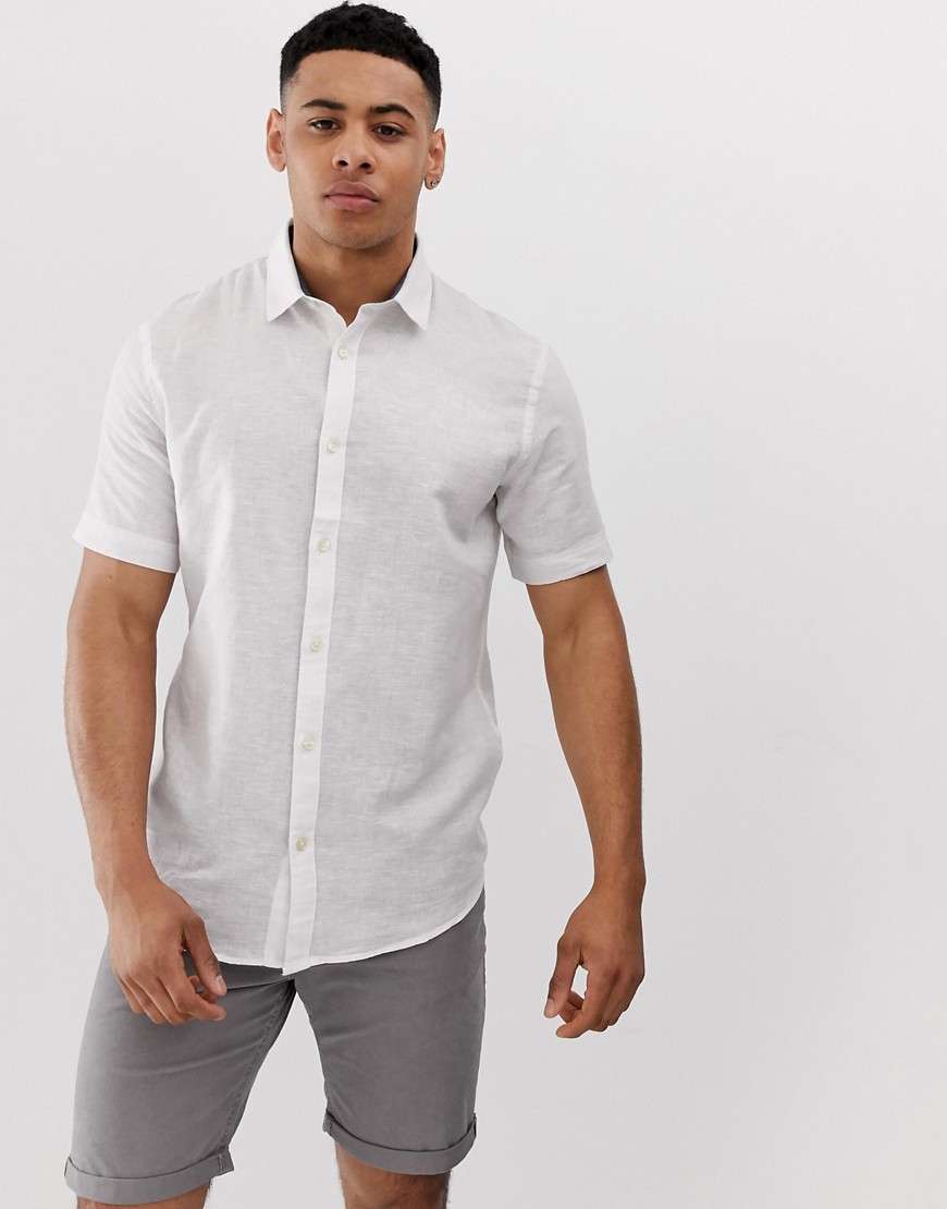 Only & Sons short sleeved linen shirt