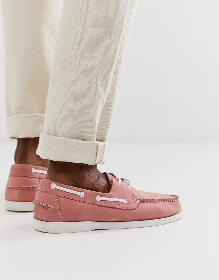 KG by Kurt Geiger boat shoes in pink suede