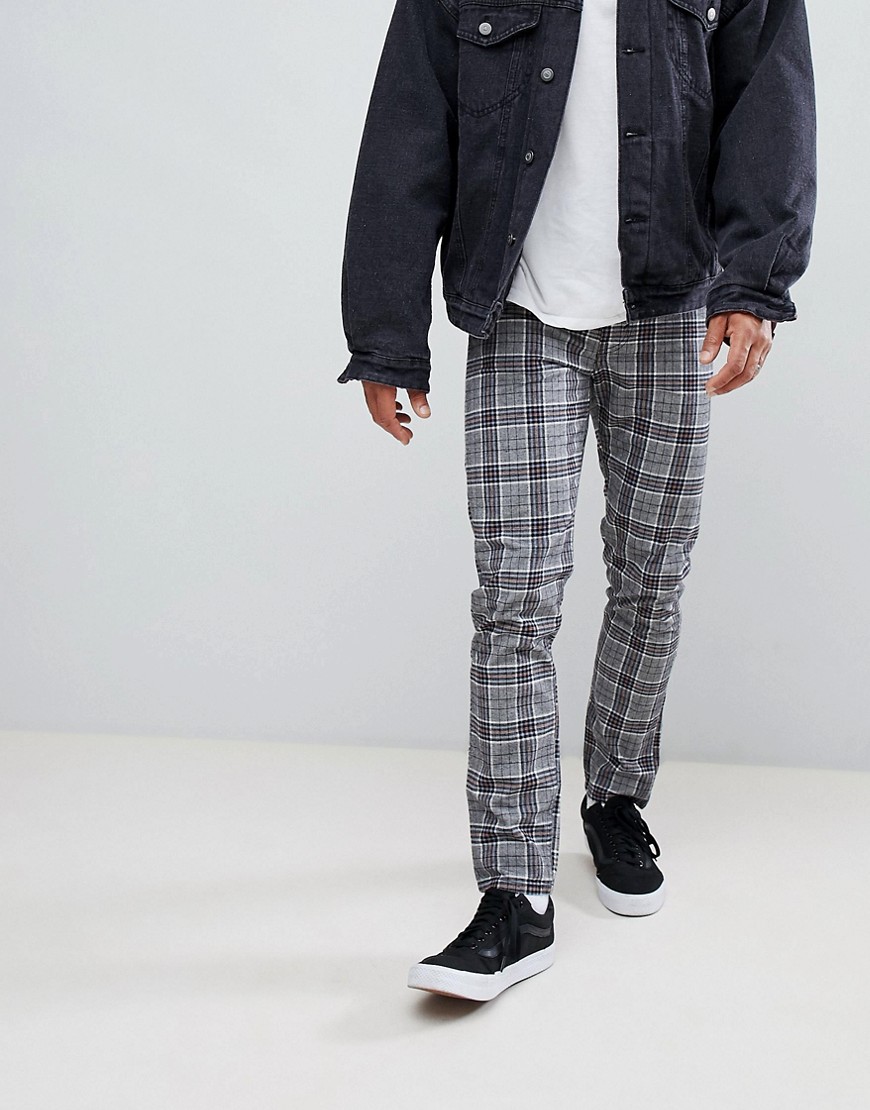 Levi's Line 8 slim tapered check trousers