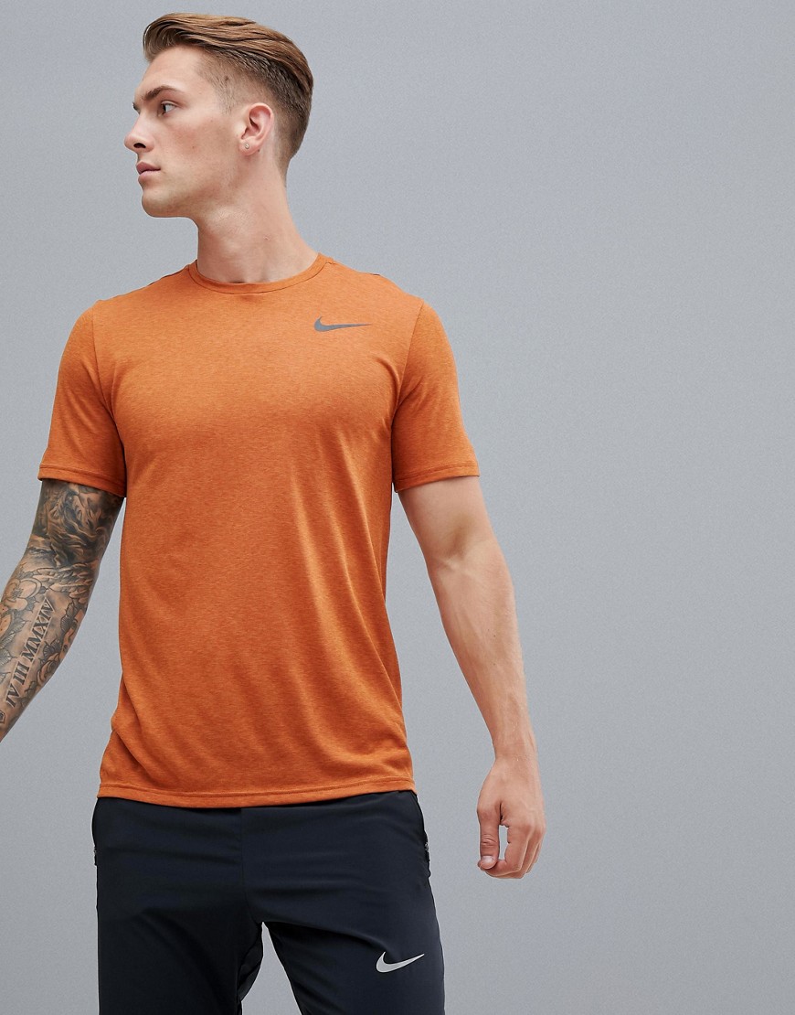 Nike Training Breathe Hyperdry T-Shirt In Orange 832835-846 - Orange
