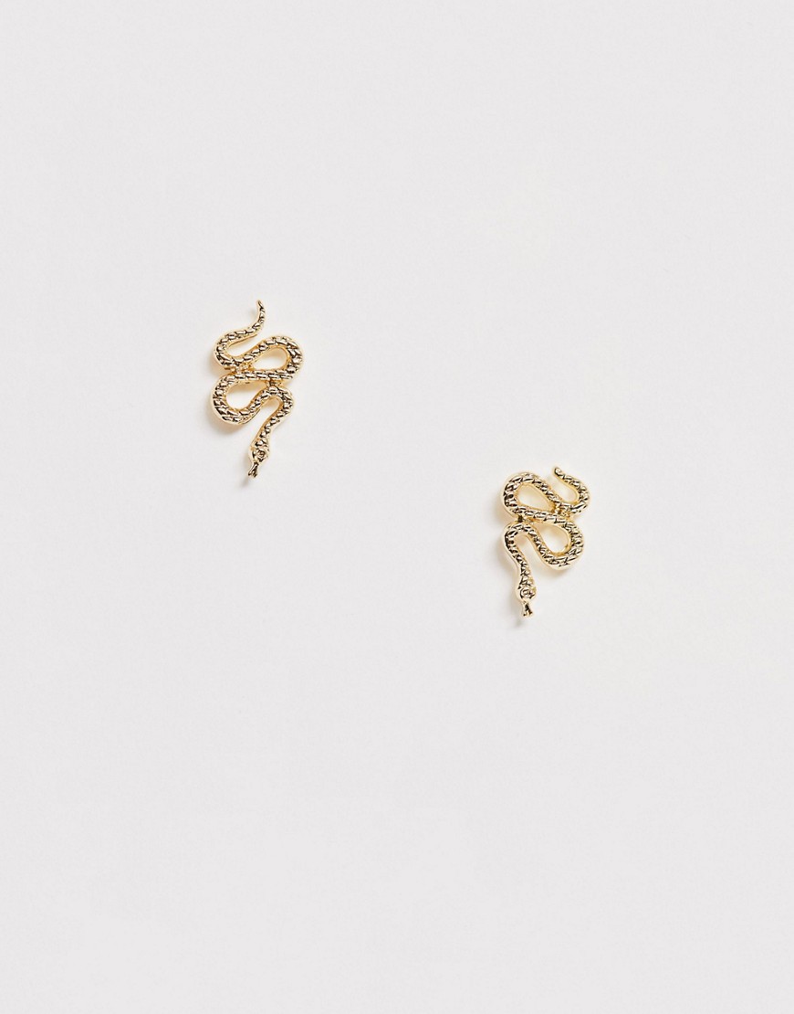Pieces snake stud earrings