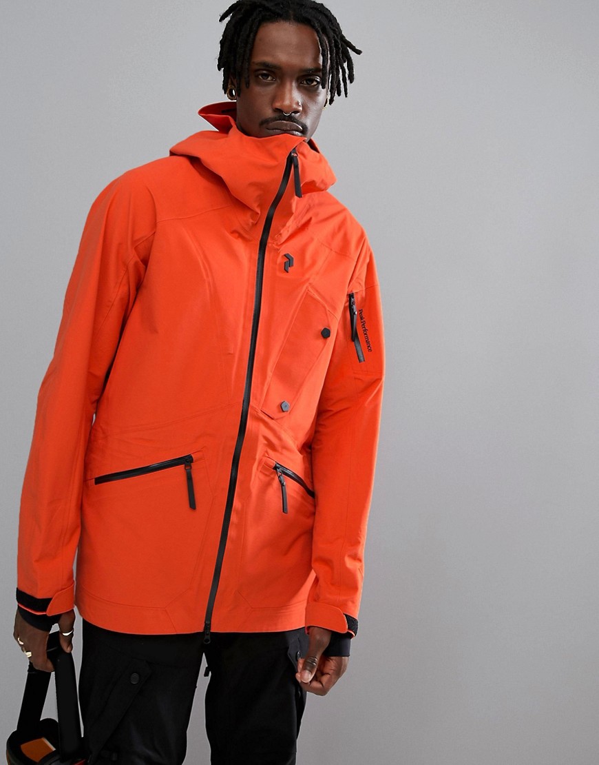 Peak Performance Bec J Lightweight Ski Jacket In Orange - 85n orange lava