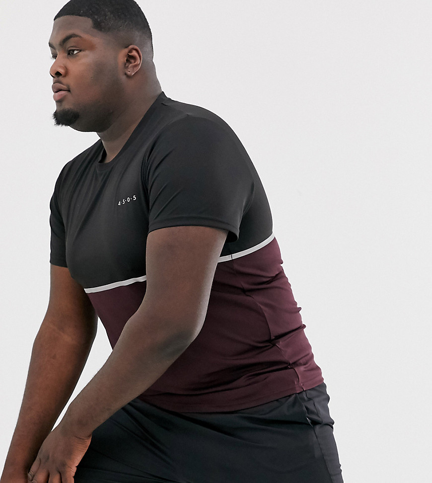 ASOS 4505 Plus training t-shirt with contrast panel and quick dry