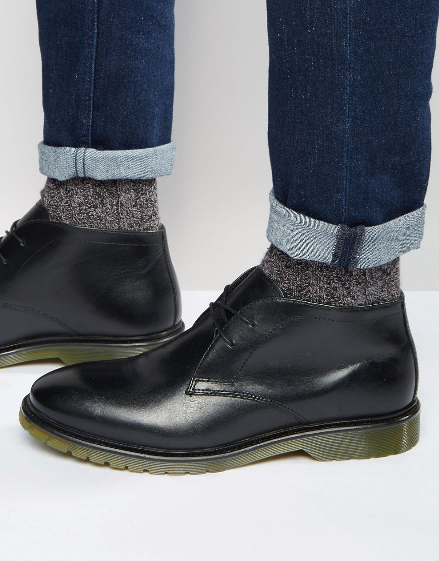 Red Tape Desert Boots Black Leather