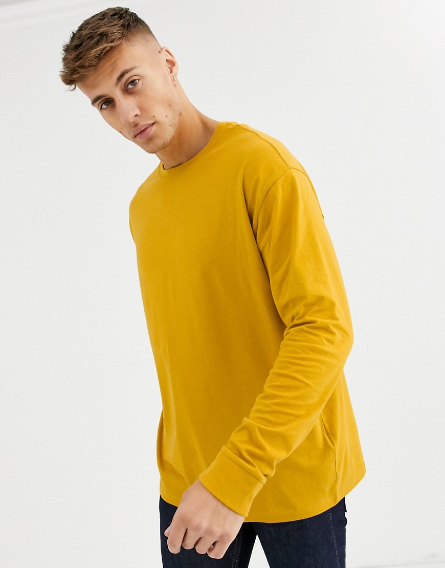 New Look cuffed long sleeve top in yellow