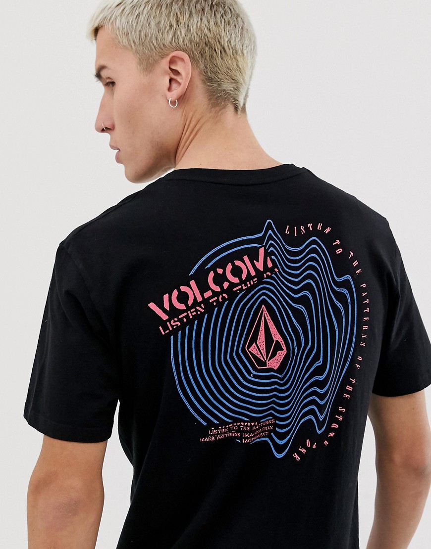Volcom Listen t-shirt with large back print in black