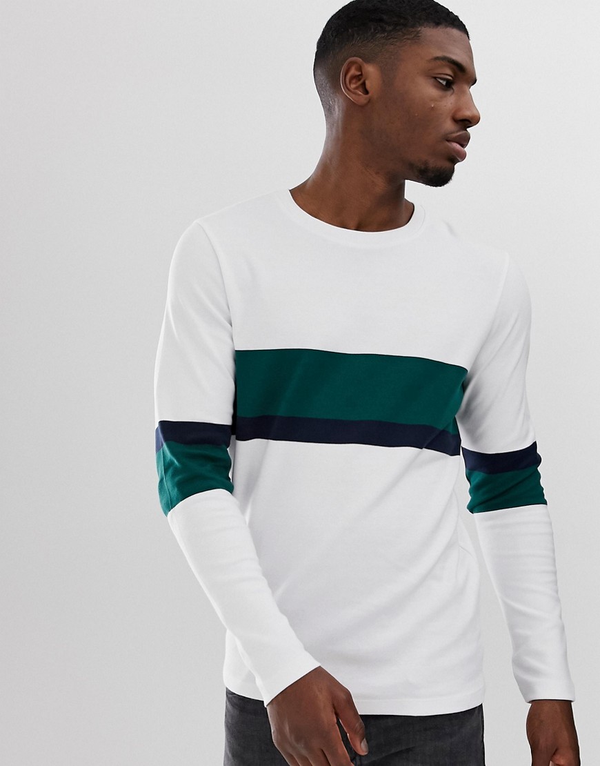 Selected Homme long sleeve t-shirt with stripe details